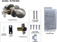 '3000 Series' KNOBSET - PASSAGE (75mm Rose / 70mm BSet) *Satin Stainless Steel*