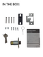 '6000 Series' Cylindrical KNOB & LEVER COMBO SET *STOREROOM* (85mm Rose / 70mm BSet) *Satin Chrome*