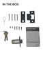 '6000 Series' Cylindrical KNOB & LEVER COMBO SET *STOREROOM* (85mm Rose / 70mm BSet) *Matte Black*