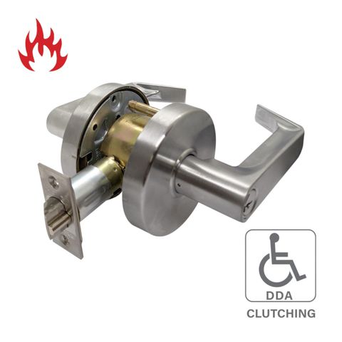 '6000 Series' Cylindrical LEVERSET 'DDA' - CLASSROOM *Clutching* (85mm Rose / 70mm BSet) *Satin Chrome*