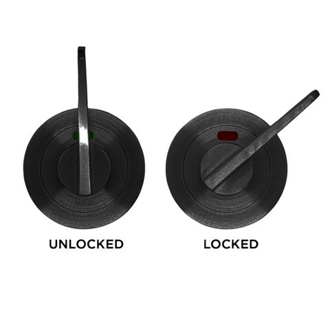 Round Rose INDICATING DA TURN SNIB (50mm Dia.) - Suits SG-ML60, SG-ML60-DB & SG-ML60-SLD Mortice Locks *Matte Black*