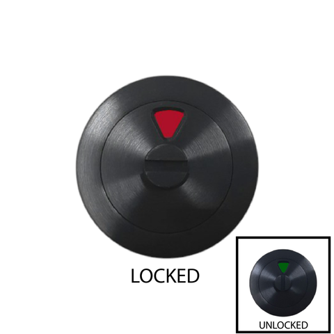 Round (50mm Dia.) - Ind. Emerg. Turn *BLACK*