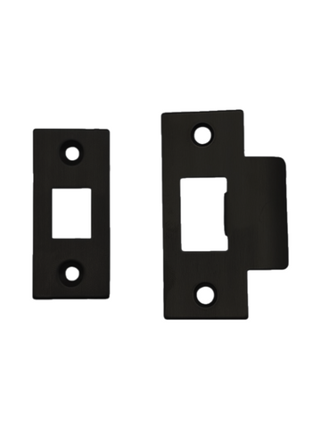 Replacement Latch FACE & STRIKE Plate SET (*Matte BLACK*)  - Suits Art. CYL-PSG-TL60 & CYL-PVY-TL60