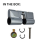 LOCK CYLINDER - (9555-3) DBL EURO LAZY 6-Pin (ALB)