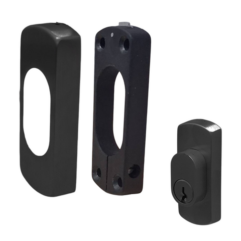 'Premium' ESCUTCHEON to suit 590 Mortice Locks (Swing Bolts)  *Matte Black*