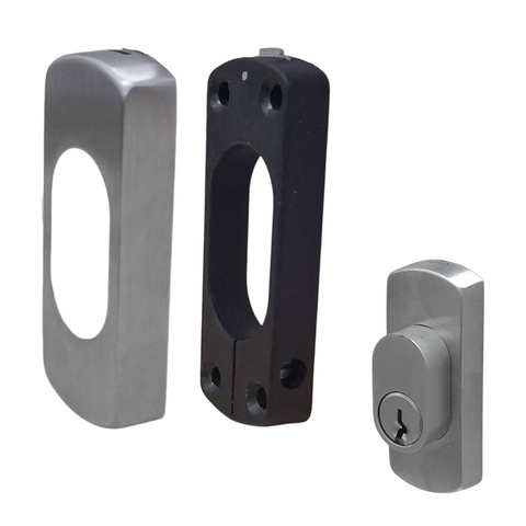 'Premium' ESCUTCHEON to suit 590 Mortice Locks (Swing Bolts)  *Satin Chrome*