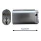 OVAL (570) CYL. 50mm Extend. (BOX OF 10) *Satin Chrome* - Laser Engraved