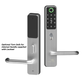 'E-Series' CADELL52 Commercial & Domestic Electronic Lever Lock KIT *Satin Stainless Steel* - Incl. 60mm Mortice Lock (Art. SG-ML60)