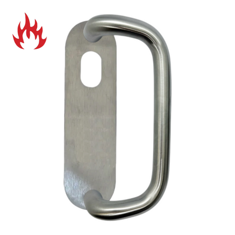Round End - EXT PLATE - OFFSET D HANDLE / CYL HOLE (Kit)
