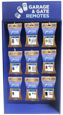 ' Garage Remote ' Dealer Package - 9 Remotes + Counter-Top Display Stand