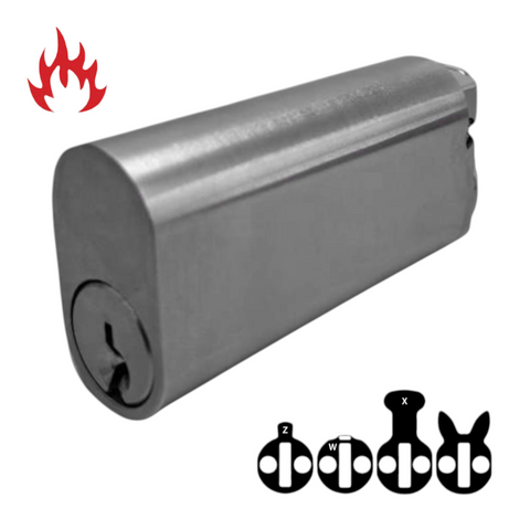 570 OVAL CYL. *EXTENDED* 62mm (KA1) *Satin Chrome*