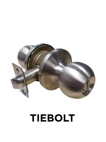 3000 Series' Tiebolt KNOBSET - PRIVACY (75mm Rose / 60-70mm BSet) *Satin Stainless Steel*