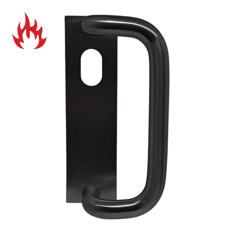 'Wide'  (SQ. END) EXTERNAL - Cylinder Hole & 'D' Handle *BLACK*