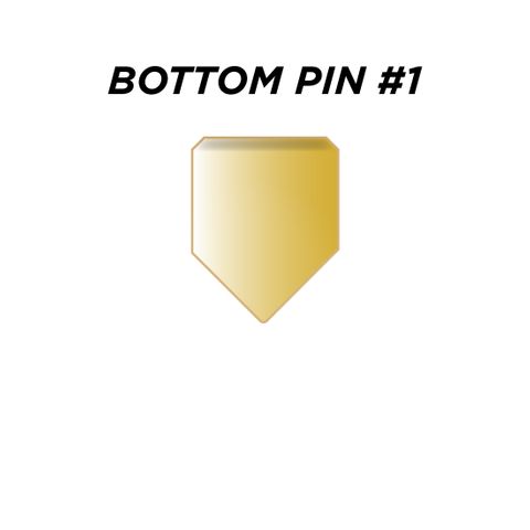BOTTOM PIN #1 *GOLD* (0.165") - Pkt of 144