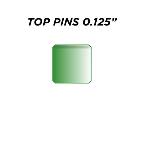 TOP PIN *GREEN* (0.125") - Pkt of 144