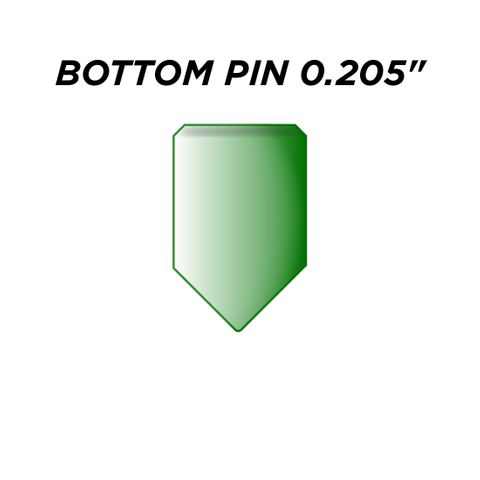 SPEC. INC. BOTTOM PIN *GREEN* (0.205") - Pkt of 144
