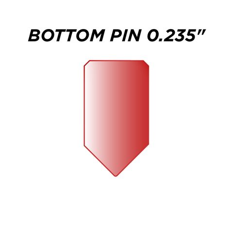 SPEC. INC. BOTTOM PIN *RED* (0.235") - Pkt of 144