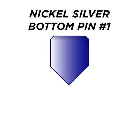 NIC. SIL. BOTTOM PIN #1 *BLUE* (0.165") - Pkt of 100