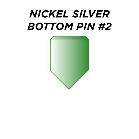 NIC. SIL. BOTTOM PIN #2 * GREEN* (0.180") - Pkt of 100