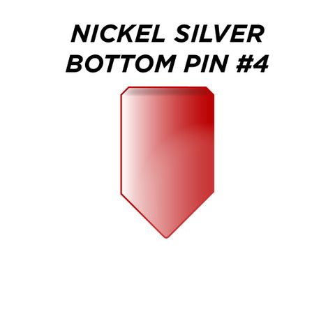 NIC. SIL. BOTTOM PIN #4 *RED* (0.210") - Pkt of 100