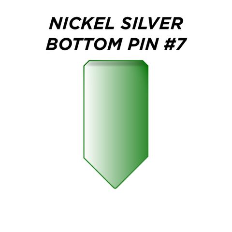 NIC. SIL. BOTTOM PIN #7 *GREEN* (0.255") - Pkt of 100