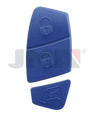 KEY SHELL - 3 Button Blue (Repl. Insert)  - *Blue* - Suits FIAT