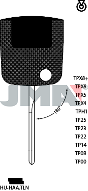 Transponder KEY - VW (Like: HU66-flip)