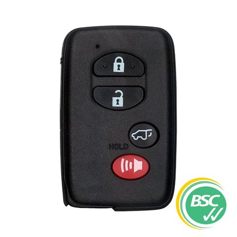 Smart Key - TOYOTA - 3 Button + Panic (5290 on PCB) *Black* - Suits Prius & 86