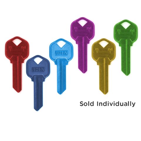 Coloured ALUMINIUM KEY BLANK (Like: KS1)