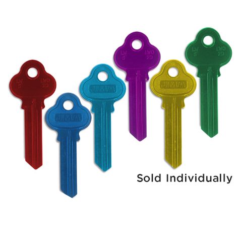 Coloured ALUMINIUM KEY BLANK (Like: LW5)