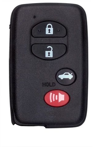 KEY SHELL -  Smart Key - Suits TOYOTA - 3-Btn+Panic (v.1) - BLACK