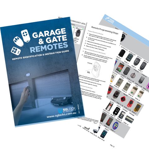 'Garage & Gate' REMOTE PROGRAMMING INSTRUCTIONS - 76 Pages  (Vers, 5.1)