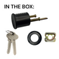 LOCK CYLINDER (201) ROUND (KD) *Matte Black*