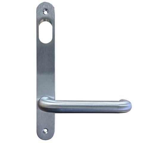 Narrow Stile - Rnd. End - INT PLATE - CYL HOLE & LEVER