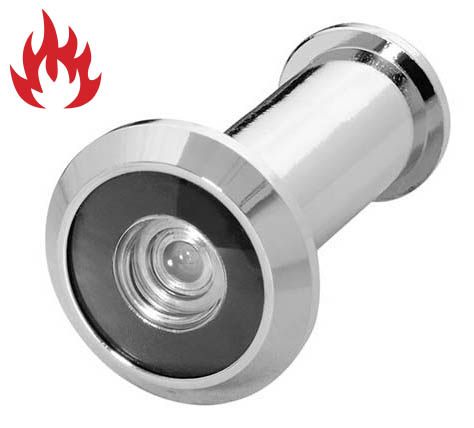 'SuperViewer' 200° DOOR VIEWER *Fire Rated* - 35-60mm Door (CHROME)