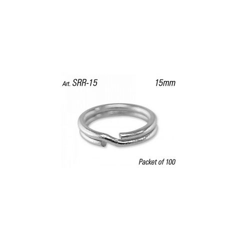 SPLIT RING - 15mm Dia. (Round Profile) - Pkt of 100