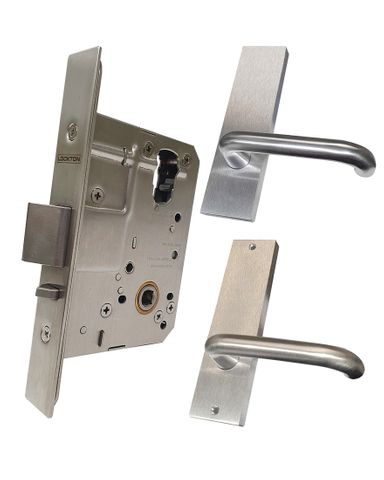 '60mm' Mortice Lock KIT (PASSAGE) - Inc. Lock & Furniture