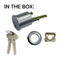 LOCK CYLINDER (201) ROUND (KD) *Chrome Plate*