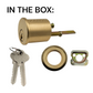 LOCK CYLINDER (201) ROUND (KD) *Polished Brass*