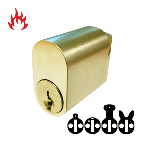 LOCK CYLINDER (570) OVAL (KA) *Polished Brass*