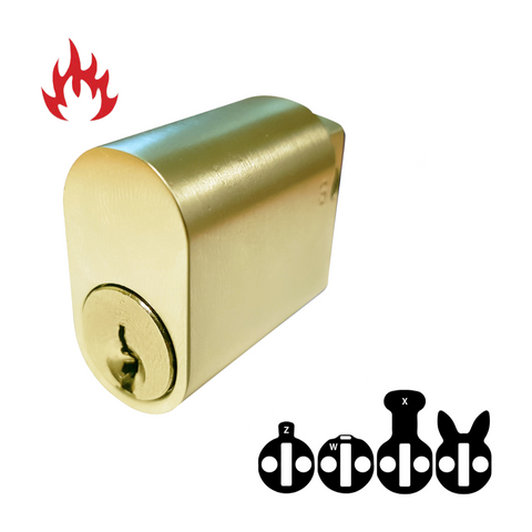 570 OVAL CYL.  (KA) *Polished Brass*