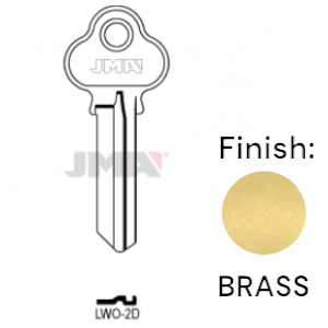 Domestic KEY BLANK (Like: LW5-BR) *ALL BRASS*