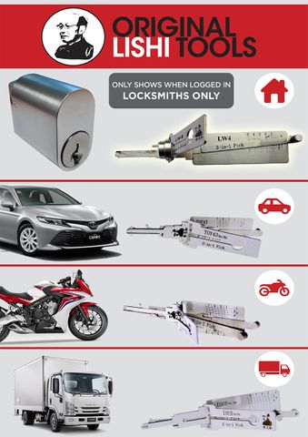 'ORIGINAL LISHI' - Domestic & Automotive Picks  140+ Pick Types in Stock  - Please Contact Sales