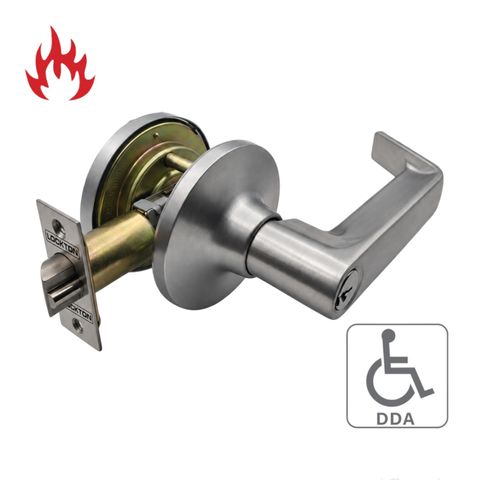 6000 Series' Tiebolt LEVERSET - LATCHING HALF SET (75mm Rose / 60-70mm BSet) *Satin Chrome*