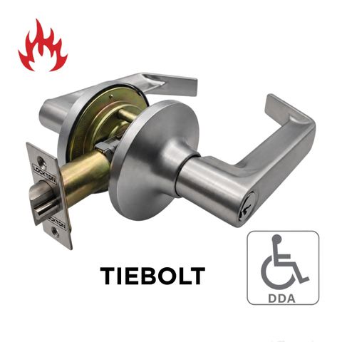 6000 Series' Tiebolt LEVERSET - STOREROOM (75mm Rose / 60-70mm BSet) *Satin Chrome*