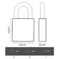 '500 Series' 50mm PADLOCK - BORON SHKL. (KD)