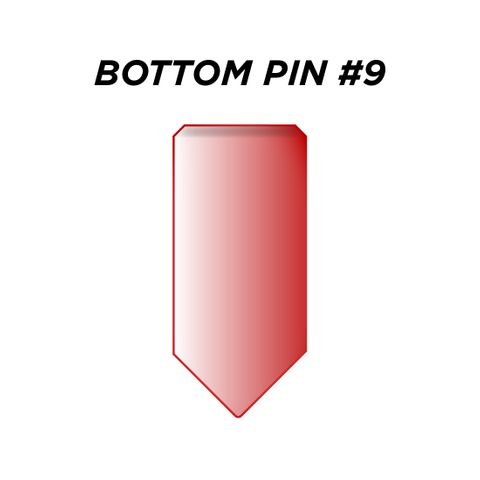 BOTTOM PIN #9 *RED* (0.285") - Pkt of 144
