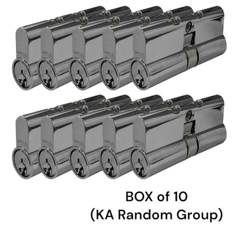 BOX of 10 - LOCK CYLINDERS - DBL EURO LAZY 5-Pin (KA RANDOM)