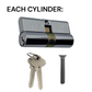 BOX of 10 - LOCK CYLINDERS - DBL EURO LAZY 5-Pin (KA RANDOM)