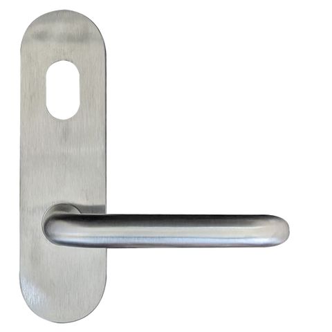 'Round End' - EXT PLATE - CYL HOLE & LEVER